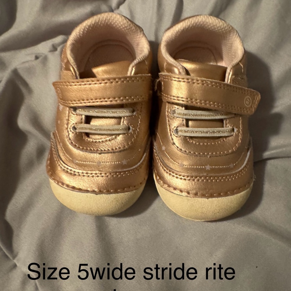Stride Rite Bronze baby/toddler shoes
